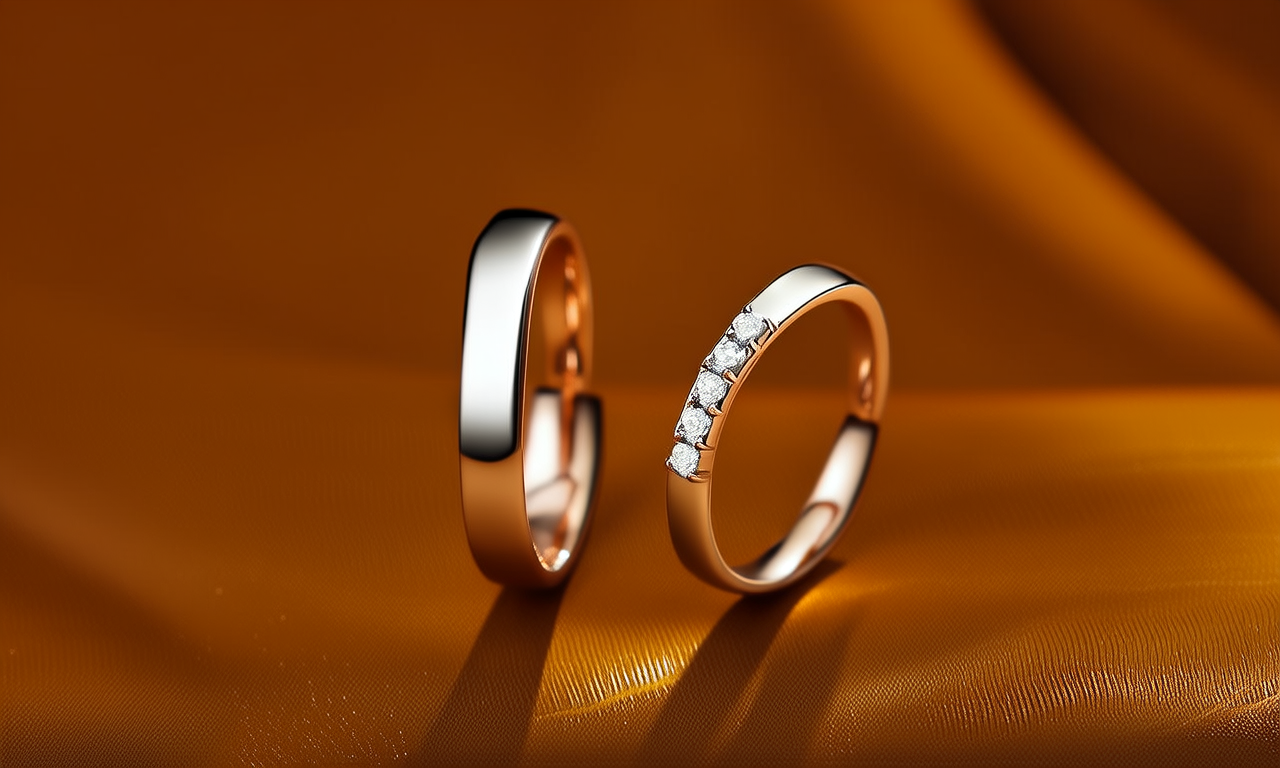 夫妻黄金戒指图片
