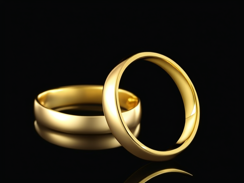 黄金戒指对戒图片