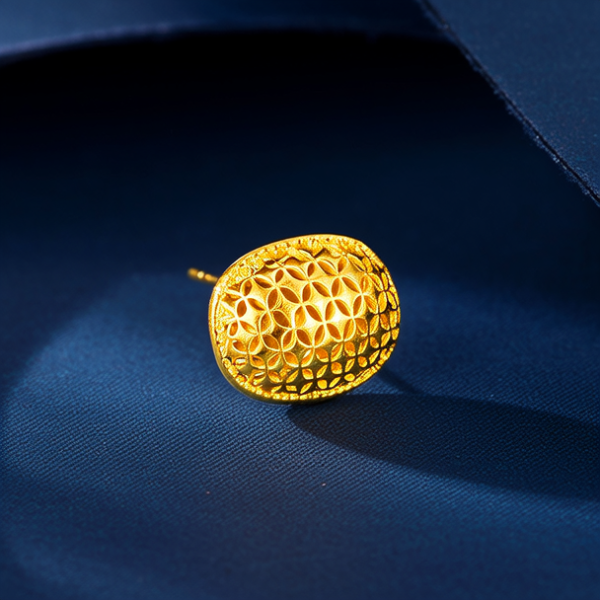 黄金耳钉图片新款图片